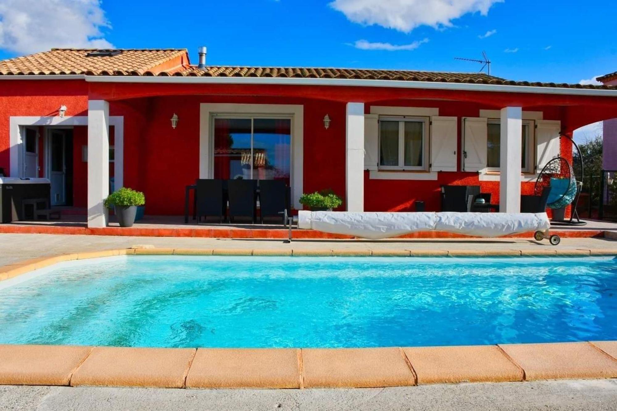 Villa Elegante A Carcassonne Avec Jardin Et Jacuzzi Buitenkant foto
